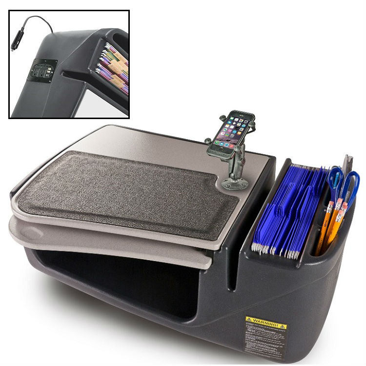 zBuys AutoExec GripMaster Portable Car Seat Desk with Built in 200